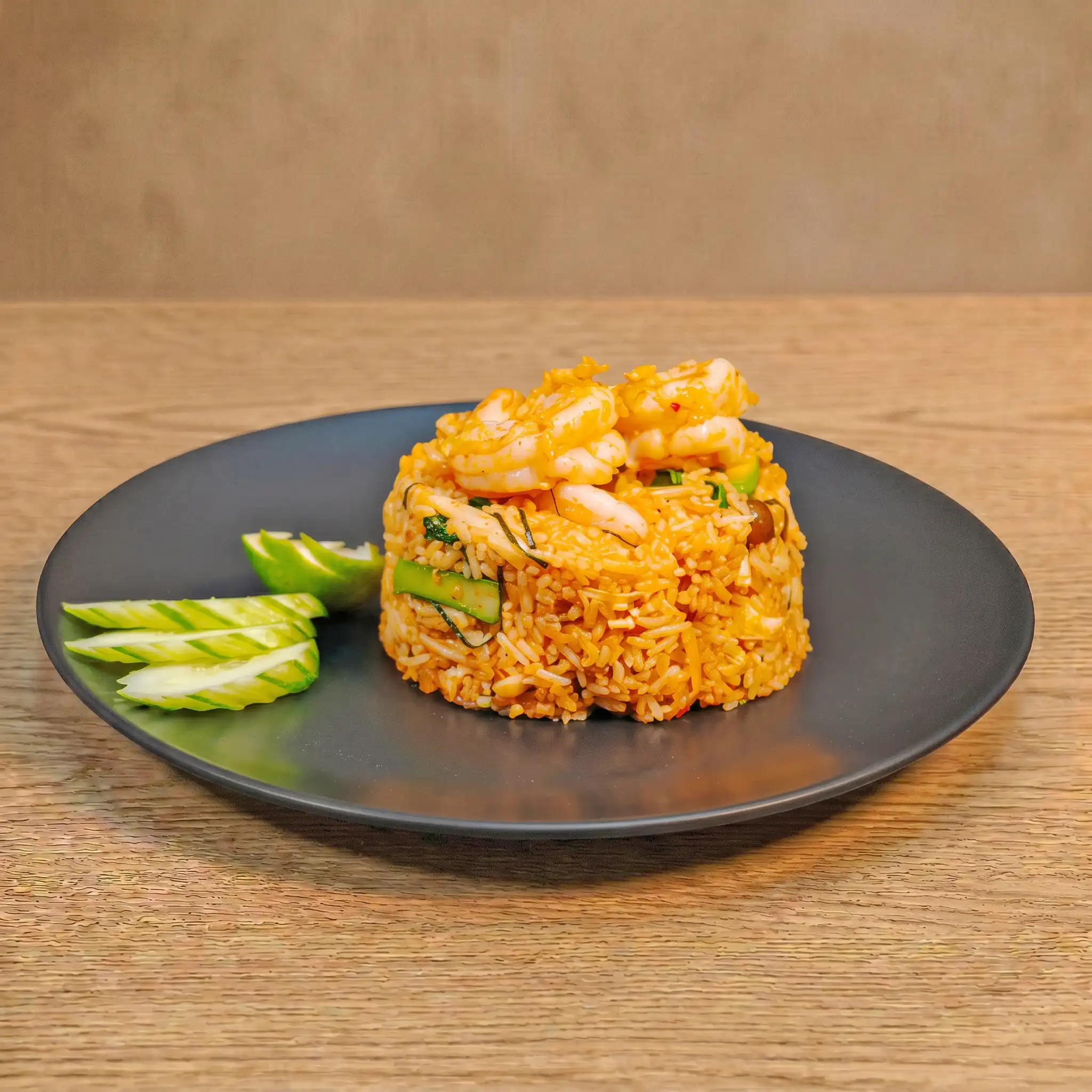 Tom Yum Fried Rice with Shrimp